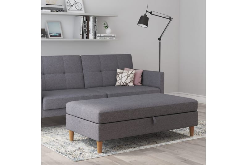 Rahi/Jakkara Lilly Vaaleanharmaa, Pellava - Vaaleanharmaa, Pellava - Huonekalut - Tuoli & nojatuoli - Jakkara & jalkarahi - Rahi