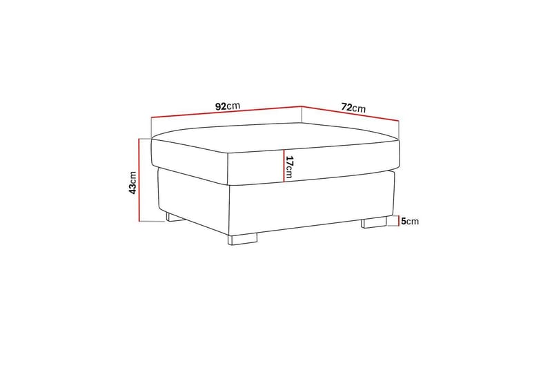 Rossita Jalkatuki Vakosametti - Ruskea - Huonekalut - Tuoli & nojatuoli - Jakkara & jalkarahi - Rahi