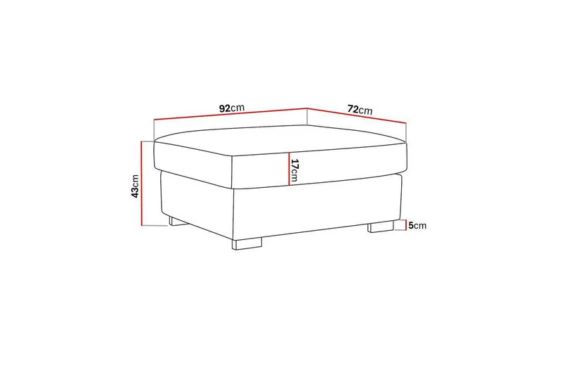 Rossita Rahi chenillessä - Harmaa - Huonekalut - Tuoli & nojatuoli - Jakkara & jalkarahi - Rahi
