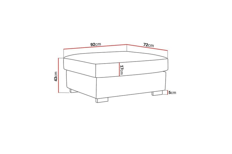 Rossita Rahi chenillessä - Musta - Huonekalut - Tuoli & nojatuoli - Jakkara & jalkarahi - Rahi