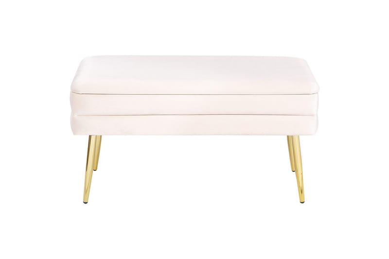 Säilytyspenkki Durham Valkoinen/kulta - Valkoinen/kulta - Huonekalut - Tuoli & nojatuoli - Jakkara & jalkarahi - Rahi