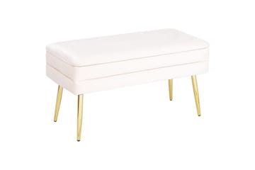 Säilytyspenkki Durham Valkoinen/kulta