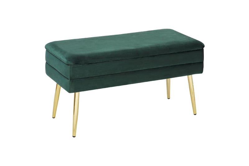 Säilytyspenkki Durham Vihreä/kulta - Vihreä/kulta - Huonekalut - Tuoli & nojatuoli - Jakkara & jalkarahi - Rahi