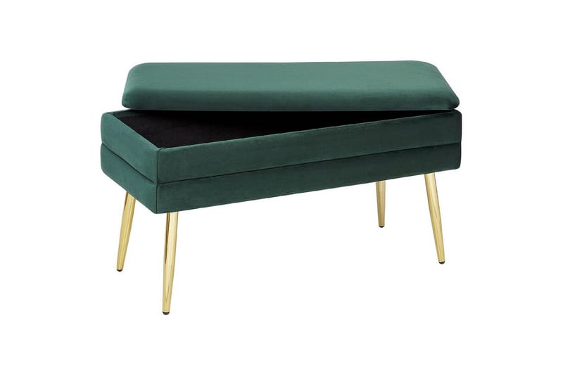 Säilytyspenkki Durham Vihreä/kulta - Vihreä/kulta - Huonekalut - Tuoli & nojatuoli - Jakkara & jalkarahi - Rahi