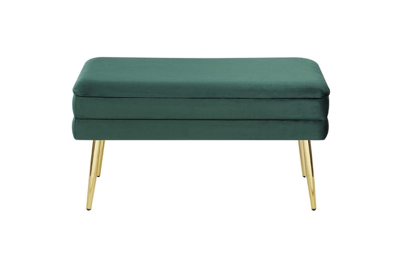 Säilytyspenkki Durham Vihreä/kulta - Vihreä/kulta - Huonekalut - Tuoli & nojatuoli - Jakkara & jalkarahi - Rahi