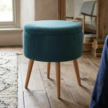 Säilytysrahi Atelier Del Sofa Berlin Babyface (Ø45 x K44 cm) Smaragdi - Huonekalut - Tuoli & nojatuoli - Jakkara & jalkarahi - Säkkirahi