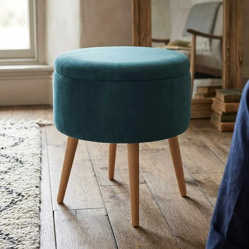 Säilytysrahi Atelier Del Sofa Berlin Babyface (Ø45 x K44 cm) Smaragdi - Huonekalut - Tuoli & nojatuoli - Jakkara & jalkarahi - Säkkirahi