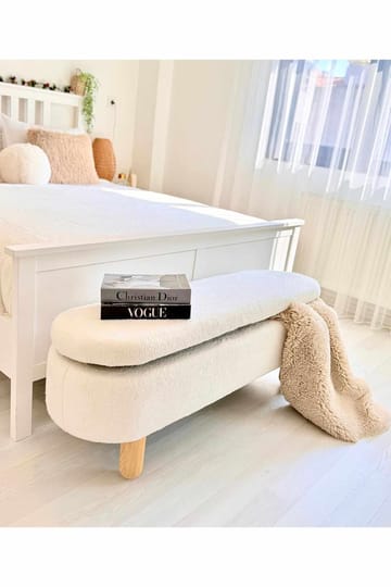 Säilytysrahi Atelier Del Sofa Bohem (120 x 44 x 35 cm) Valkoinen - Huonekalut - Tuoli & nojatuoli - Jakkara & jalkarahi - Säkkirahi