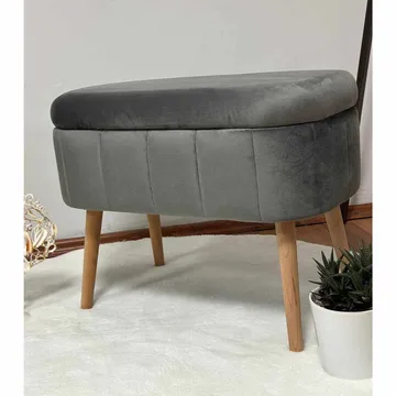 Säilytysrahi Atelier Del Sofa Mini Oslo (60 x 46 x 35 cm) Antrasiitti - Antrasiitti - Huonekalut - Tuoli & nojatuoli - Jakkara & jalkarahi - Säkkirahi