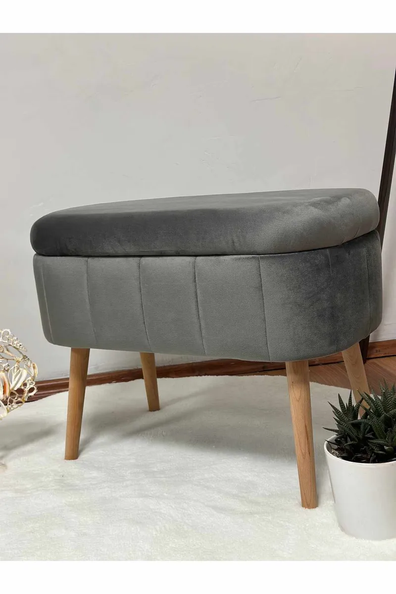 Säilytysrahi Atelier Del Sofa Mini Oslo (60 x 46 x 35 cm) Antrasiitti - Huonekalut - Tuoli & nojatuoli - Jakkara & jalkarahi - Säkkirahi