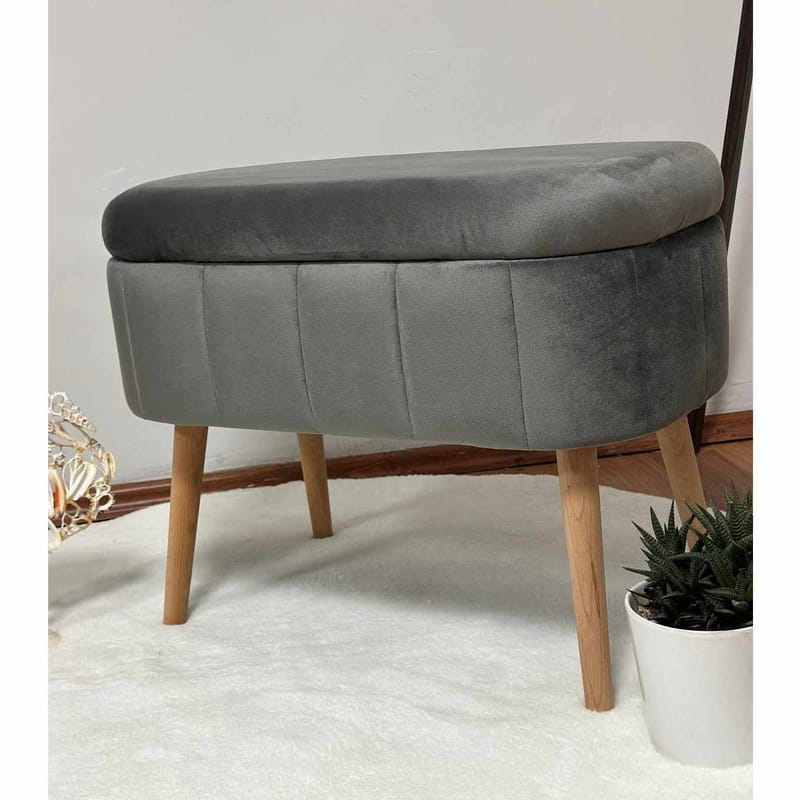 Säilytysrahi Atelier Del Sofa Mini Oslo (60 x 46 x 35 cm) Antrasiitti - Huonekalut - Tuoli & nojatuoli - Jakkara & jalkarahi - Säkkirahi