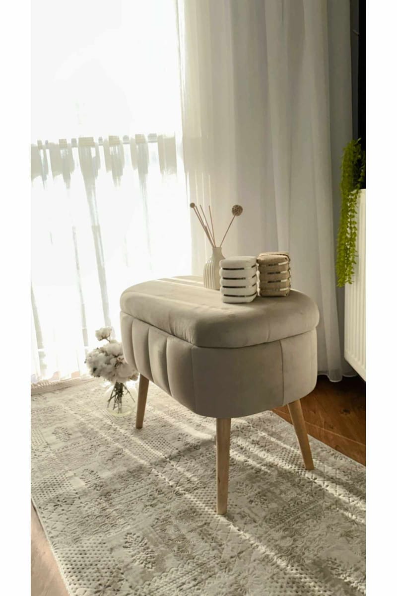 Säilytysrahi Atelier Del Sofa Mini Oslo (60 x 46 x 35 cm) Beige - Huonekalut - Tuoli & nojatuoli - Jakkara & jalkarahi - Säkkirahi