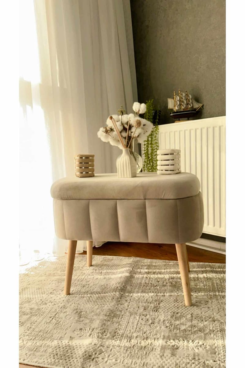 Säilytysrahi Atelier Del Sofa Mini Oslo (60 x 46 x 35 cm) Beige - Huonekalut - Tuoli & nojatuoli - Jakkara & jalkarahi - Säkkirahi