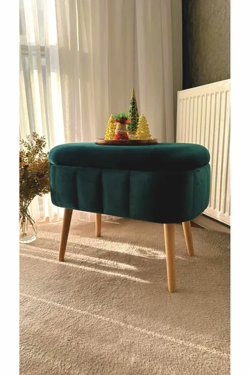 Säilytysrahi Atelier Del Sofa Mini Oslo (60 x 46 x 35 cm) Smaragdi - Huonekalut - Tuoli & nojatuoli - Jakkara & jalkarahi - Säkkirahi