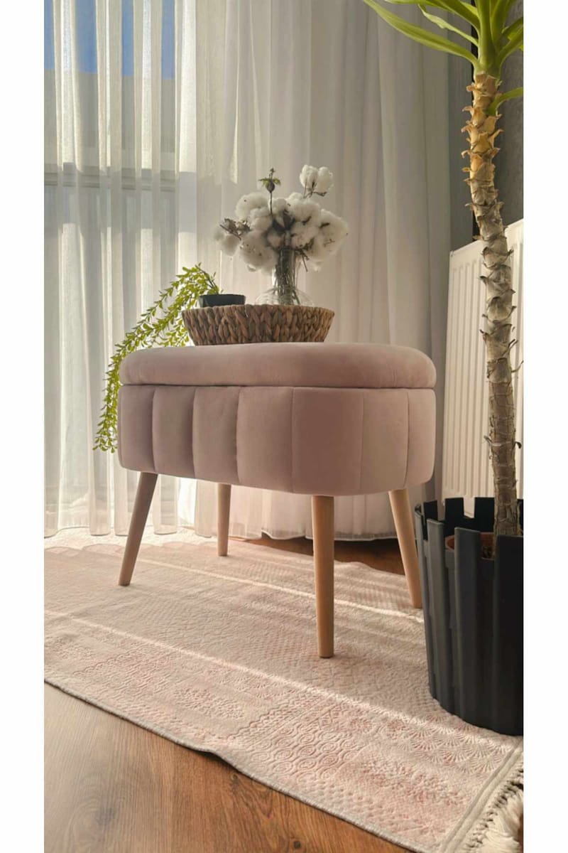 Säilytysrahi Atelier Del Sofa Mini Oslo (60 x 46 x 35 cm) Vaaleanpunainen - Huonekalut - Tuoli & nojatuoli - Jakkara & jalkarahi - Säkkirahi