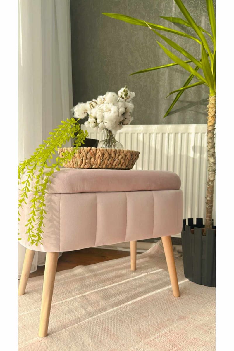 Säilytysrahi Atelier Del Sofa Mini Oslo (60 x 46 x 35 cm) Vaaleanpunainen - Huonekalut - Tuoli & nojatuoli - Jakkara & jalkarahi - Säkkirahi