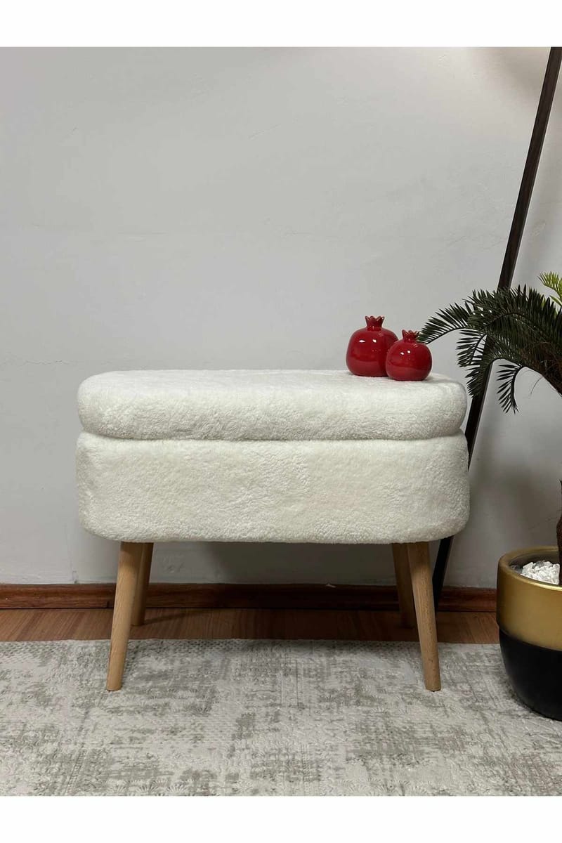 Säilytysrahi Atelier Del Sofa Mini Oslo (60 x 46 x 35 cm) Valkoinen - Huonekalut - Tuoli & nojatuoli - Jakkara & jalkarahi - Säkkirahi