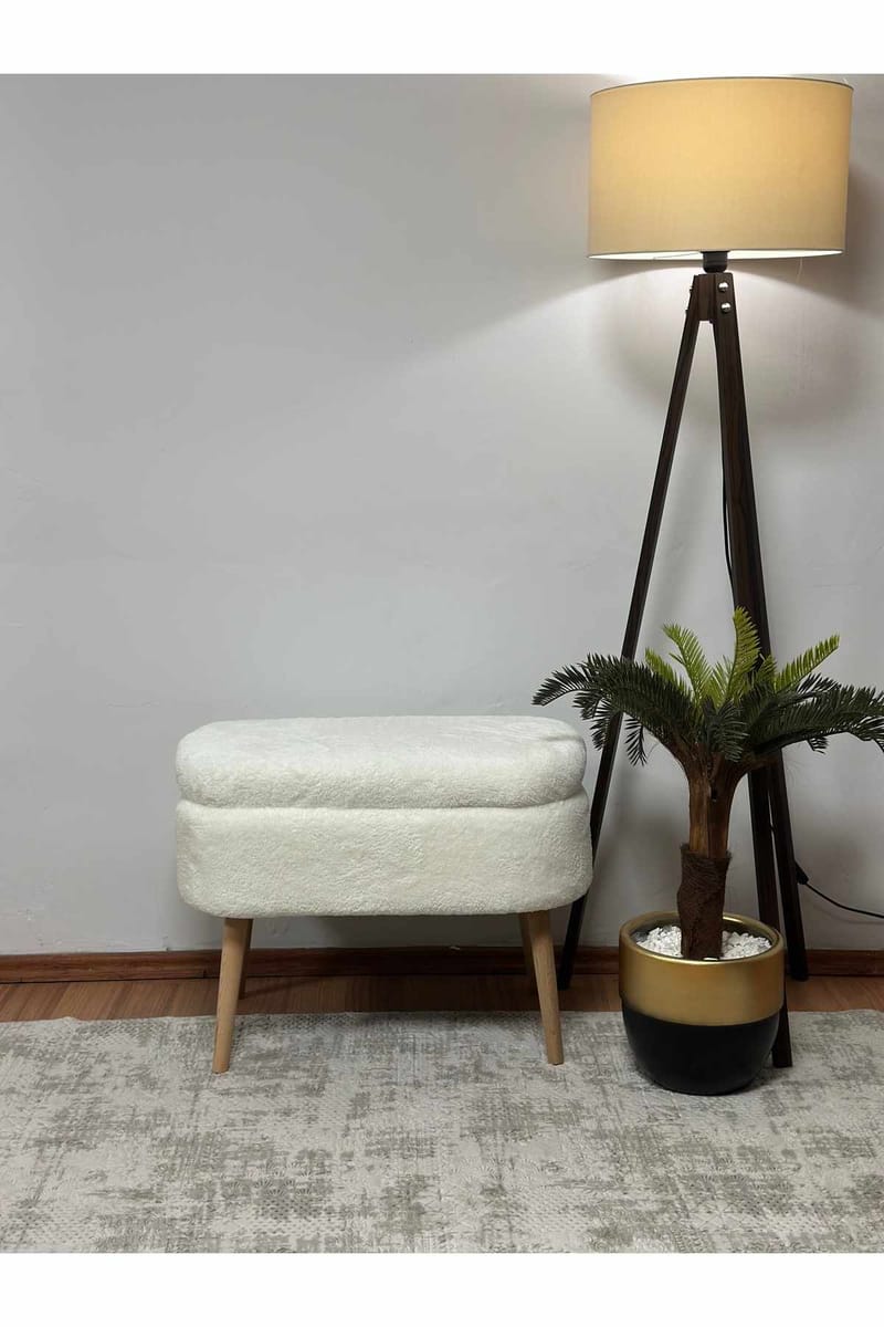 Säilytysrahi Atelier Del Sofa Mini Oslo (60 x 46 x 35 cm) Valkoinen - Huonekalut - Tuoli & nojatuoli - Jakkara & jalkarahi - Säkkirahi
