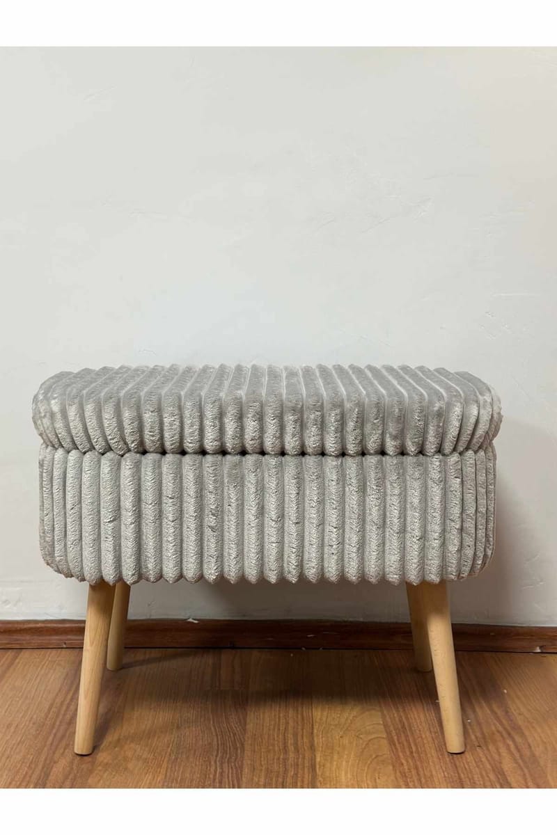Säilytysrahi Atelier Del Sofa Mini Oslo Linen (60 x 46 x 35 cm) Harmaa - Huonekalut - Tuoli & nojatuoli - Jakkara & jalkarahi - Säkkirahi