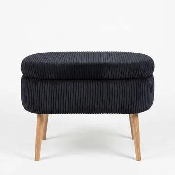 Säilytysrahi Atelier Del Sofa Mini Oslo Linen (60 x 46 x 35 cm) Musta
