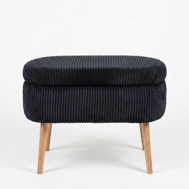 Säilytysrahi Atelier Del Sofa Mini Oslo Linen (60 x 46 x 35 cm) Musta, undefined