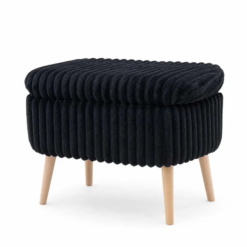 Säilytysrahi Atelier Del Sofa Mini Oslo Linen (60 x 46 x 35 cm) Toscano Black, undefined