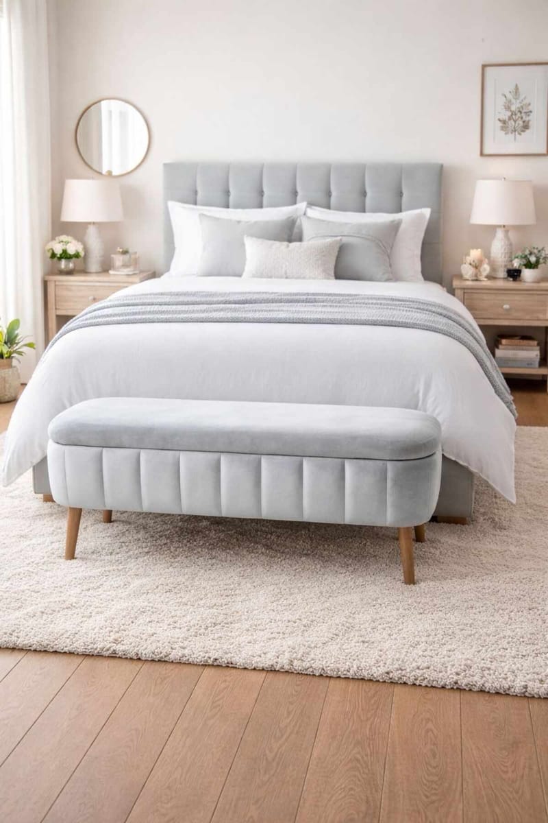 Säilytysrahi Atelier Del Sofa Oslo Babyface (90 x 46 x 35 cm) Harmaa - Huonekalut - Tuoli & nojatuoli - Jakkara & jalkarahi - Säkkirahi