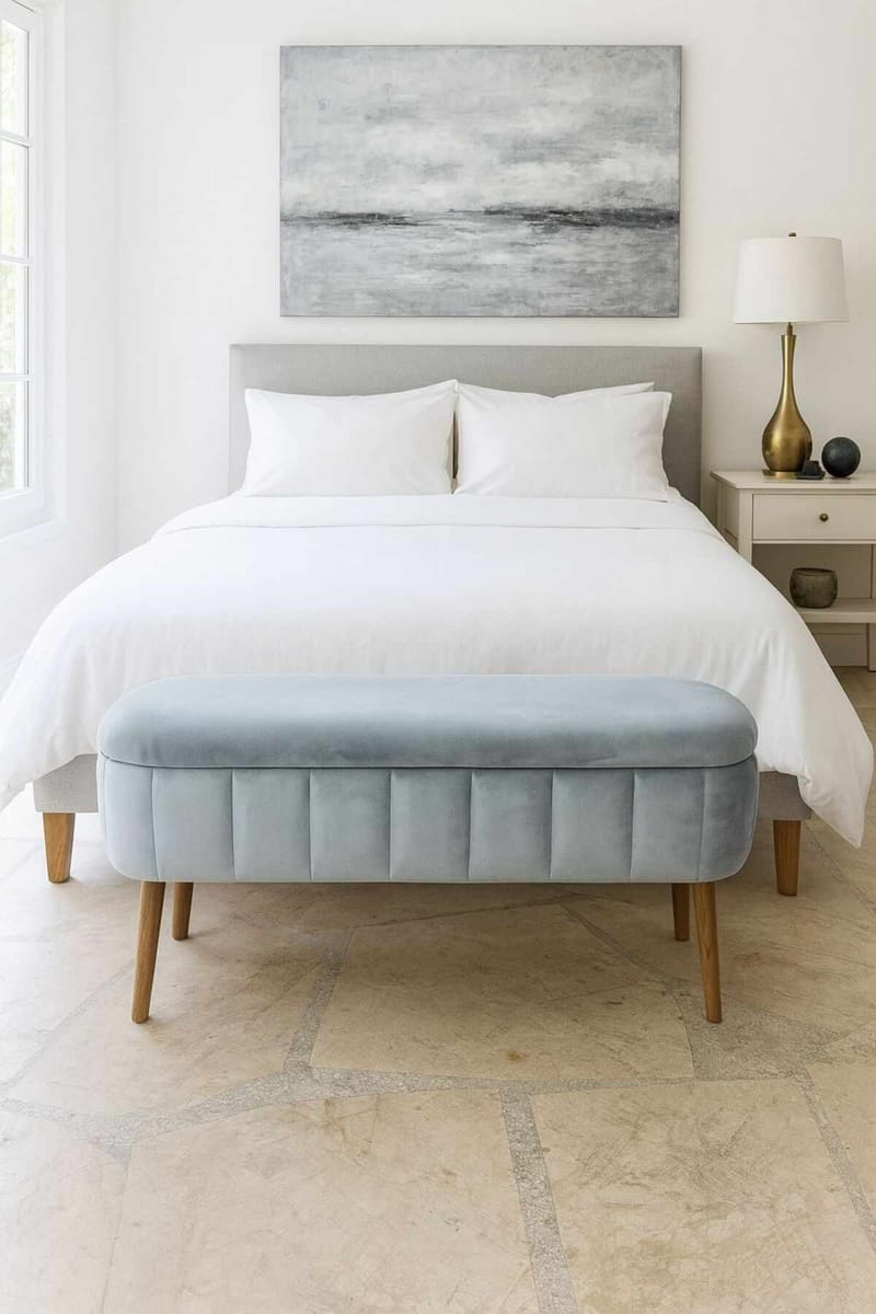 Säilytysrahi Atelier Del Sofa Oslo Babyface (90 x 46 x 35 cm) Harmaa - Huonekalut - Tuoli & nojatuoli - Jakkara & jalkarahi - Säkkirahi
