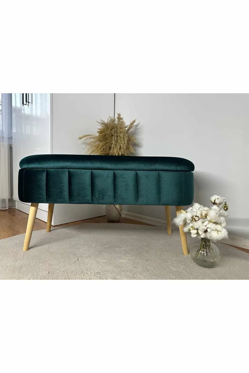 Säilytysrahi Atelier Del Sofa Oslo Babyface (90 x 46 x 35 cm) Smaragdi - Huonekalut - Tuoli & nojatuoli - Jakkara & jalkarahi - Säkkirahi