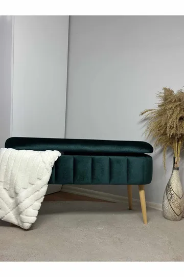 Säilytysrahi Atelier Del Sofa Oslo Babyface (90 x 46 x 35 cm) Smaragdi - Huonekalut - Tuoli & nojatuoli - Jakkara & jalkarahi - Säkkirahi