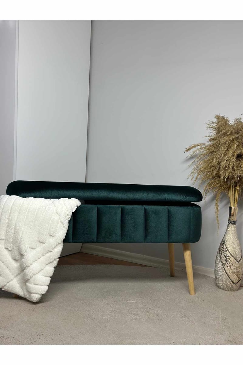 Säilytysrahi Atelier Del Sofa Oslo Babyface (90 x 46 x 35 cm) Smaragdi - Huonekalut - Tuoli & nojatuoli - Jakkara & jalkarahi - Säkkirahi