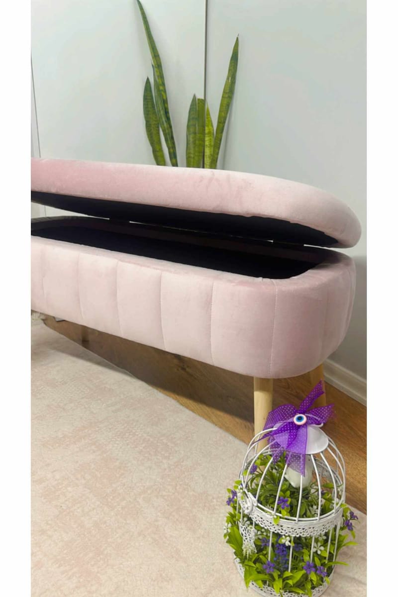 Säilytysrahi Atelier Del Sofa Oslo Babyface (90 x 46 x 35 cm) Vaaleanpunainen - Huonekalut - Tuoli & nojatuoli - Jakkara & jalkarahi - Säkkirahi