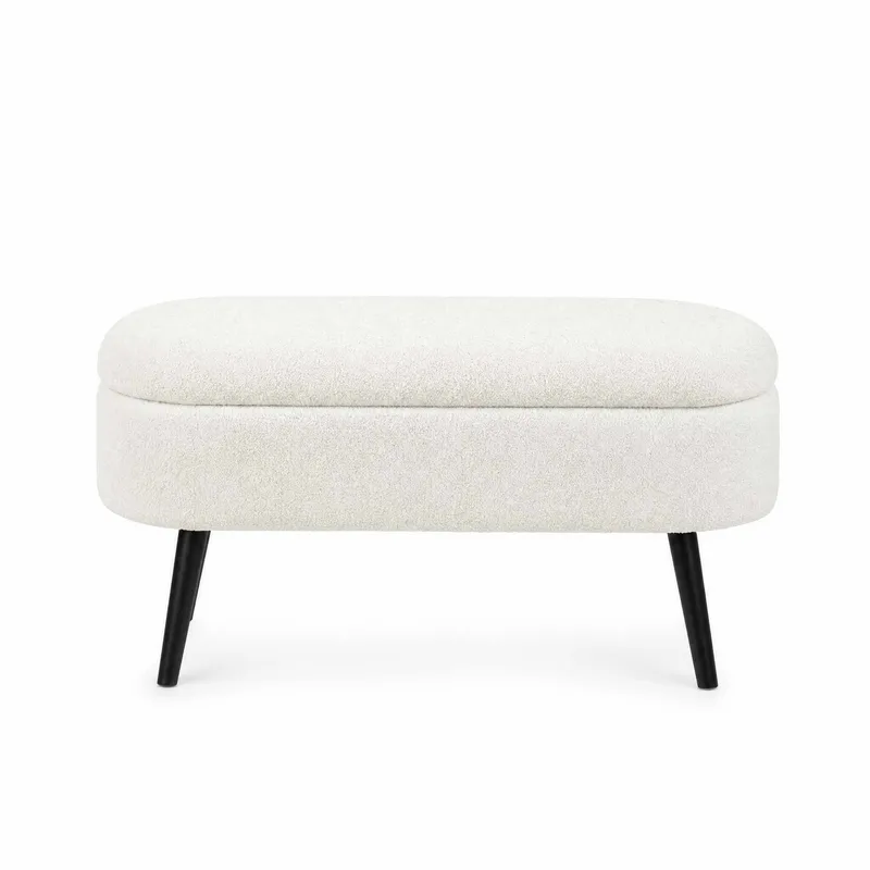 Säilytysrahi Atelier Del Sofa Oslo Wellsoft (90 x 46 x 35 cm) Valkoinen / musta, undefined
