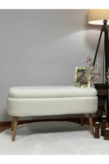 Säilytysrahi Atelier Del Sofa Oslo Wellsoft (90 x 46 x 35 cm) Valkoinen - Huonekalut - Tuoli & nojatuoli - Jakkara & jalkarahi - Säkkirahi