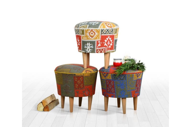 Istuinrahi Ansonia 42 cm - Beige/Punainen - Huonekalut - Tuoli & nojatuoli - Jakkara & jalkarahi - Säkkirahi