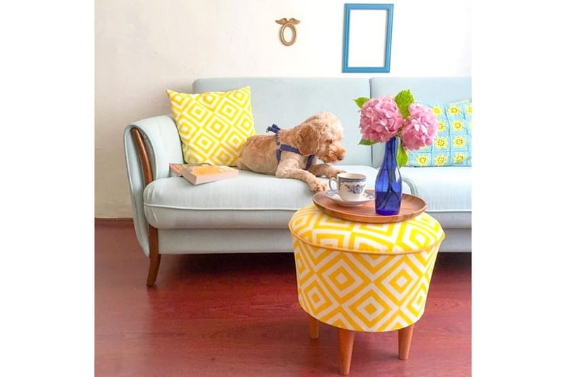 Istuinrahi Apalachicola 42 cm - Keltainen - Huonekalut - Tuoli & nojatuoli - Jakkara & jalkarahi - Säkkirahi