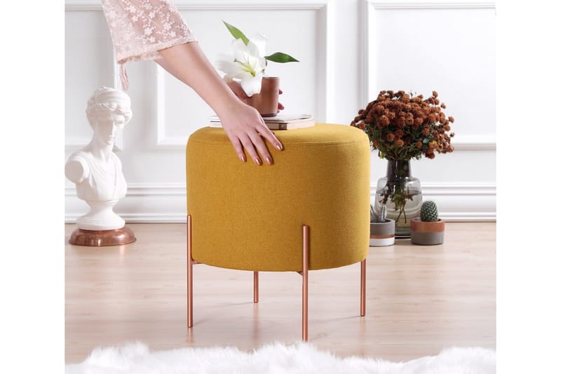 Istuinrahi Armidale 40 cm - Sinappikeltainen - Huonekalut - Tuoli & nojatuoli - Jakkara & jalkarahi - Säkkirahi