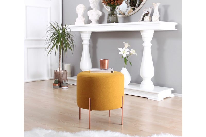 Istuinrahi Armidale 40 cm - Sinappikeltainen - Huonekalut - Tuoli & nojatuoli - Jakkara & jalkarahi - Säkkirahi