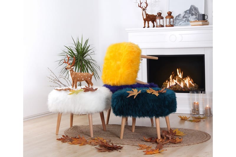 Istuinrahi Beaudesert 50 cm - Valkoinen - Huonekalut - Tuoli & nojatuoli - Jakkara & jalkarahi - Säkkirahi