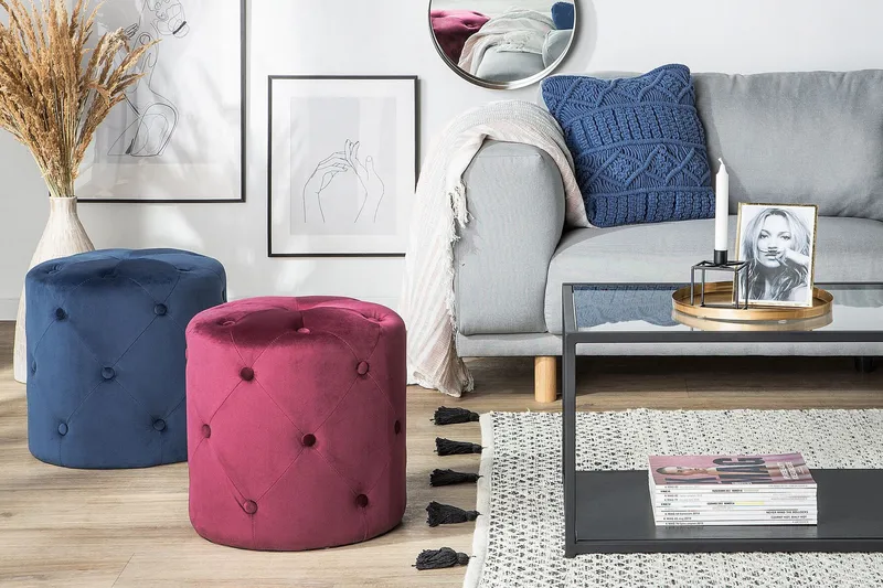 Istuinrahi Birckett Sametti - Sininen - Huonekalut - Tuoli & nojatuoli - Jakkara & jalkarahi - Säkkirahi