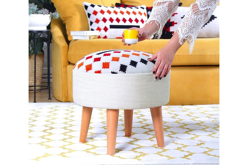 Istuinrahi Coupeville 46 cm - Valkoinen - Huonekalut - Tuoli & nojatuoli - Jakkara & jalkarahi - Säkkirahi