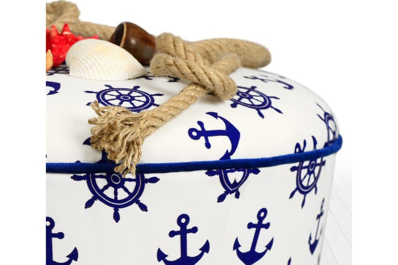 Istuinrahi Cunday 42 cm - Valkoinen/Sininen - Huonekalut - Tuoli & nojatuoli - Jakkara & jalkarahi - Säkkirahi