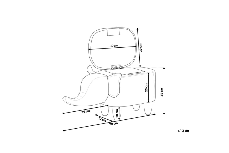 Istuinrahi Elefantti 70 cm - Harmaa - Huonekalut - Tuoli & nojatuoli - Jakkara & jalkarahi - Säkkirahi