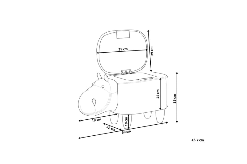 Istuinrahi Hippo 32 cm - Harmaa - Huonekalut - Tuoli & nojatuoli - Jakkara & jalkarahi - Säkkirahi