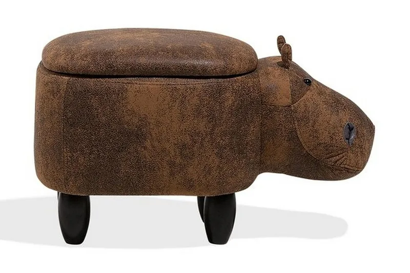 Istuinrahi Hippo 32 cm - Ruskea - Huonekalut - Tuoli & nojatuoli - Jakkara & jalkarahi - S äkkirahi