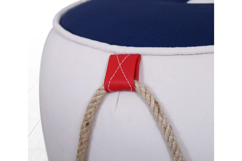 Istuinrahi Johnstown 42 cm - Valkoinen/Punainen - Huonekalut - Tuoli & nojatuoli - Jakkara & jalkarahi - Säkkirahi