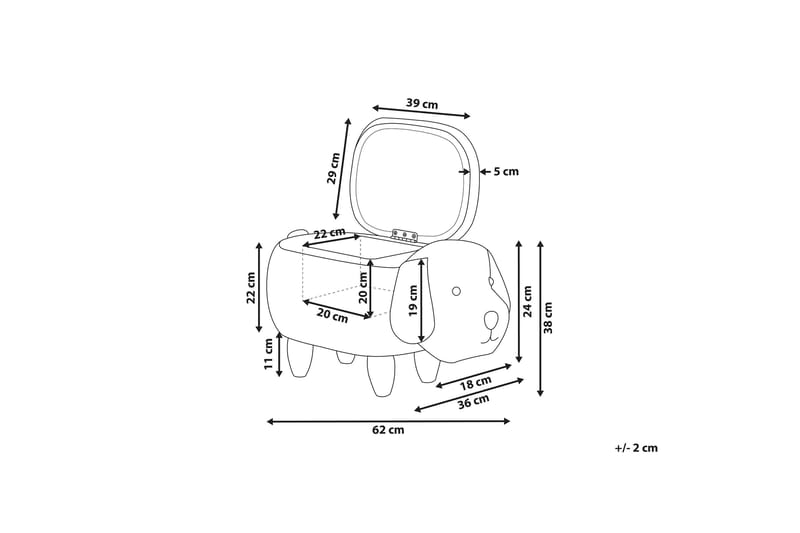 Istuinrahi Mantoa säilytystilalla - Beige - Huonekalut - Tuoli & nojatuoli - Jakkara & jalkarahi - Säkkirahi