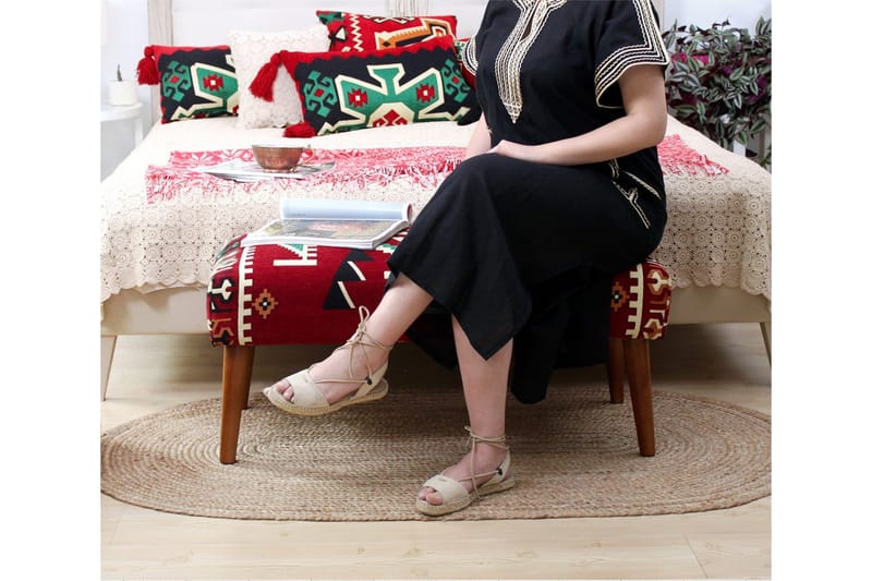 Istuinrahi McMinnville 91 cm - Punainen/Valkoinen - Huonekalut - Tuoli & nojatuoli - Jakkara & jalkarahi - Säkkirahi