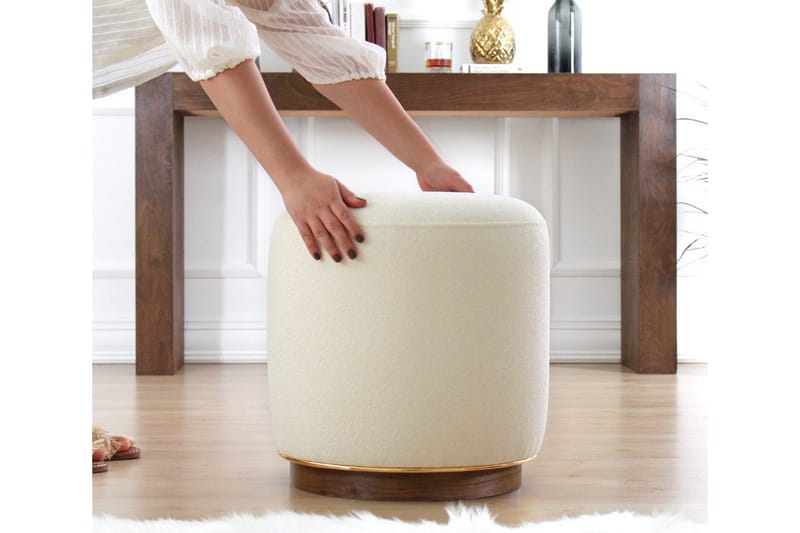 Istuinrahi New Britain 42 cm - Beige - Huonekalut - Tuoli & nojatuoli - Jakkara & jalkarahi - S äkkirahi