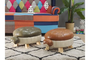 Istuinrahi Testudo - Keinonahka / vihreä / beige - Huonekalut - Tuoli & nojatuoli - Jakkara & jalkarahi - Säkkirahi